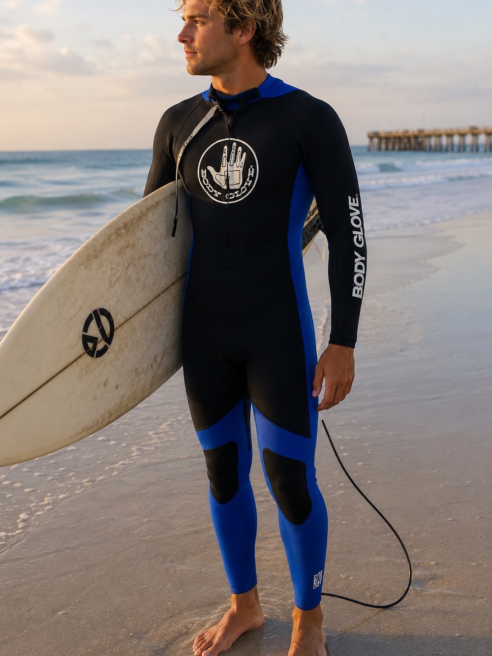 Body Glove 3/2mm Full Wetsuit | Men’s Medium | Blue & Black | Back Zip